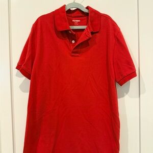 Old Navy Men’s Bright Red Short Sleeve Polo